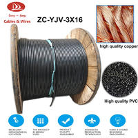 Best Selling 0.6/1kV 600/1000V low voltage copper conductor 3x16mm2 three cores XLPE insulation electric power cable